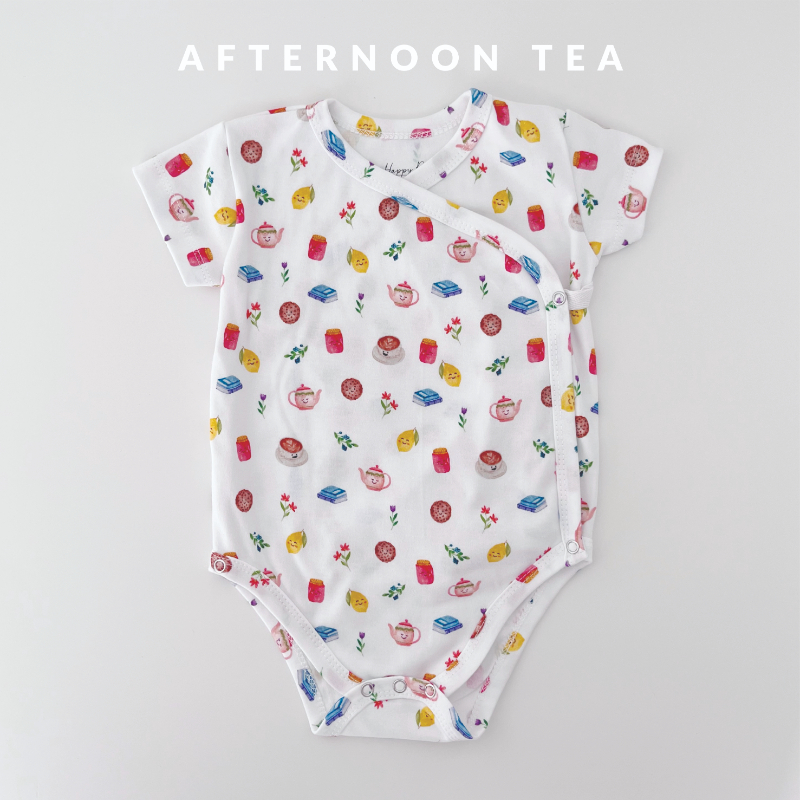 Happyrei Kimono Onesies Short Sleeve - Afternoon Tea